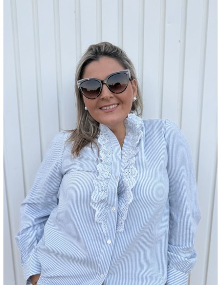 Camisa Rayas Volante