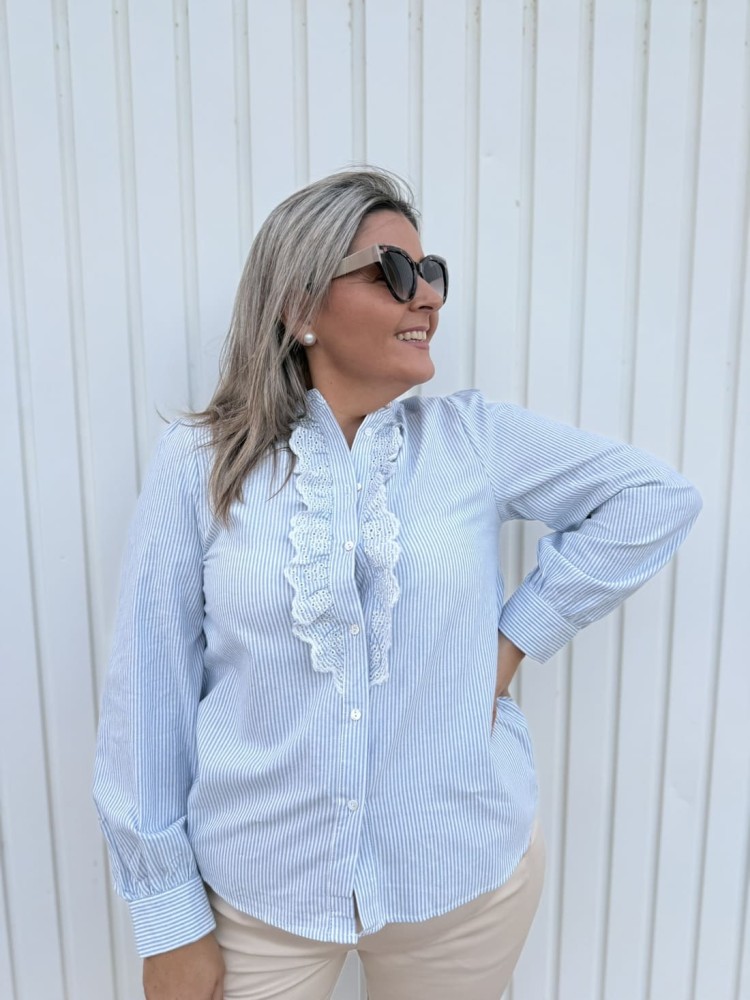 Camisa Rayas Volante