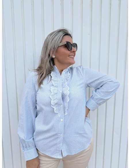 Camisa Rayas Volante