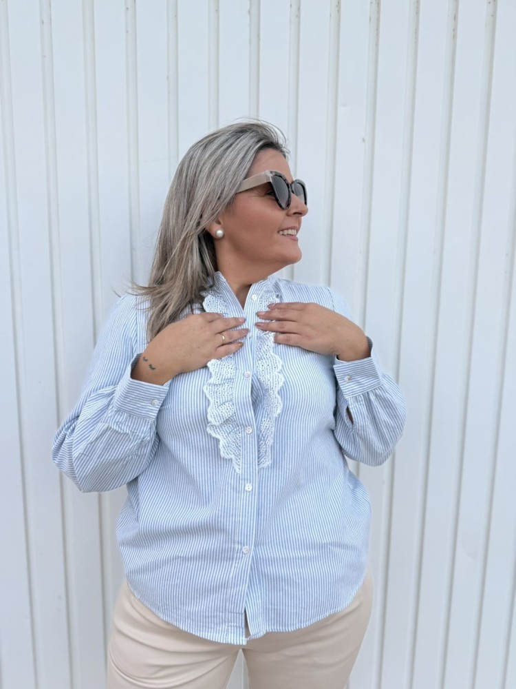 Camisa Rayas Volante