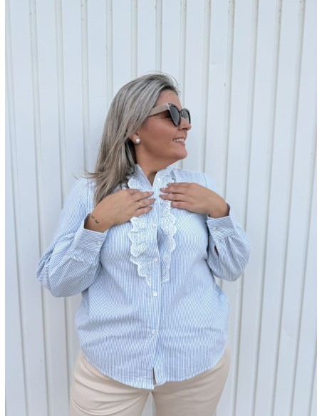 Camisa Rayas Volante