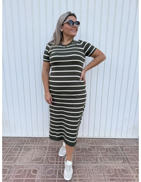 Vestido Rayas Midi