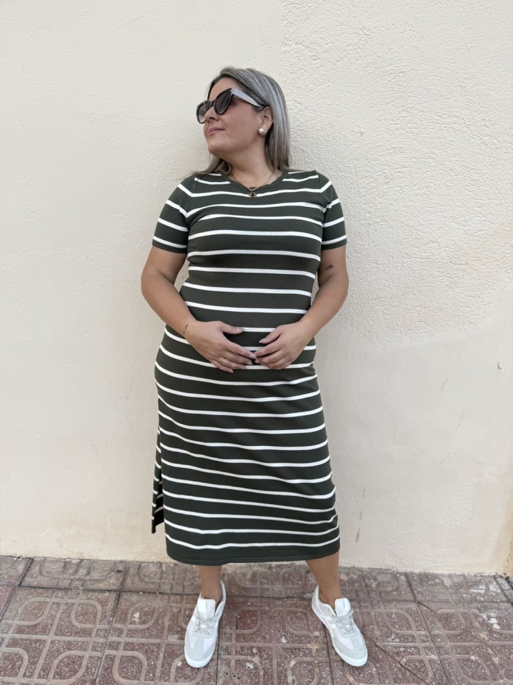 Vestido Rayas Midi