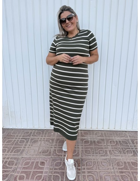 Vestido Rayas Midi