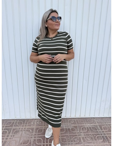 Vestido Rayas Midi