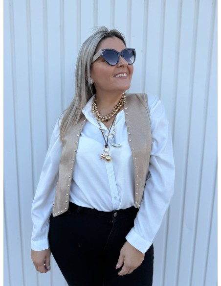 Chaleco Antelina Tachas