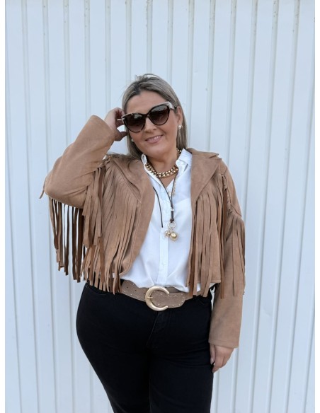 Chaqueta Flecos Antelina