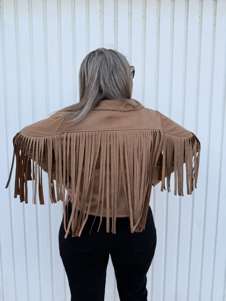Chaqueta Flecos Antelina