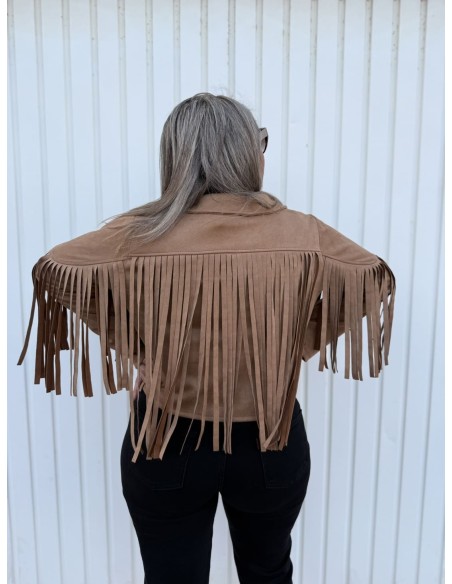 Chaqueta Flecos Antelina