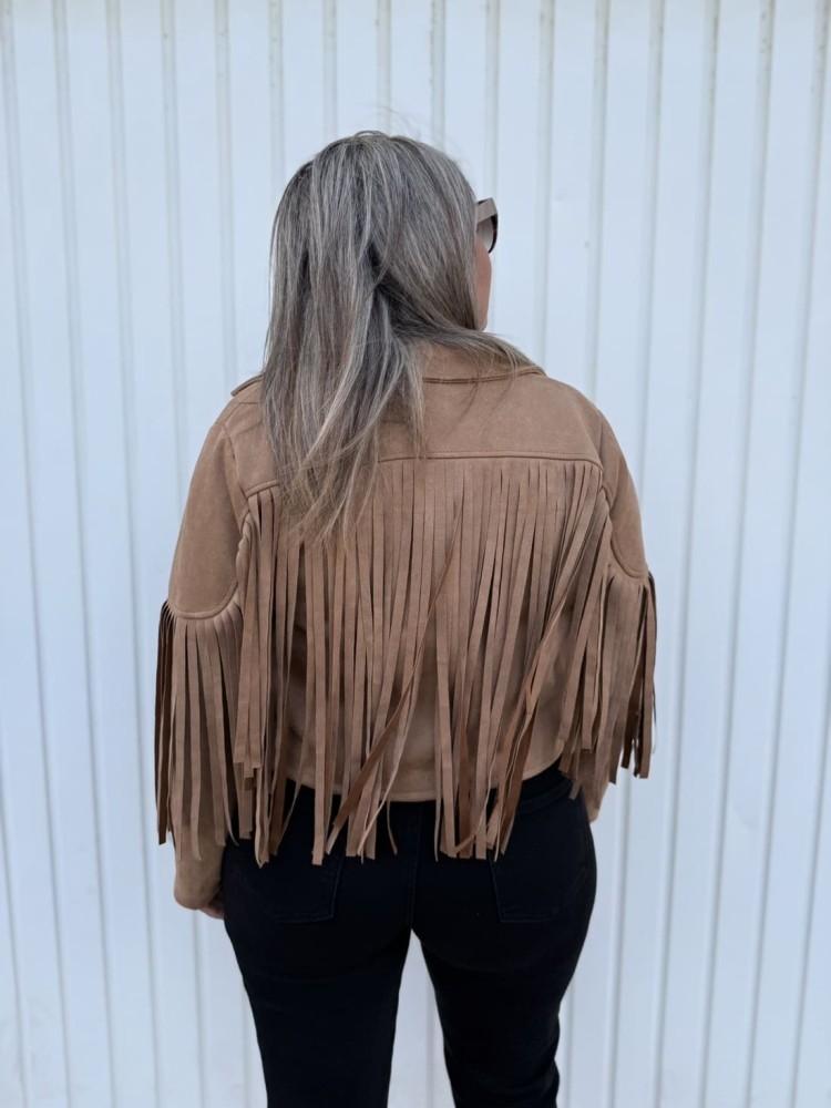 Chaqueta Flecos Antelina