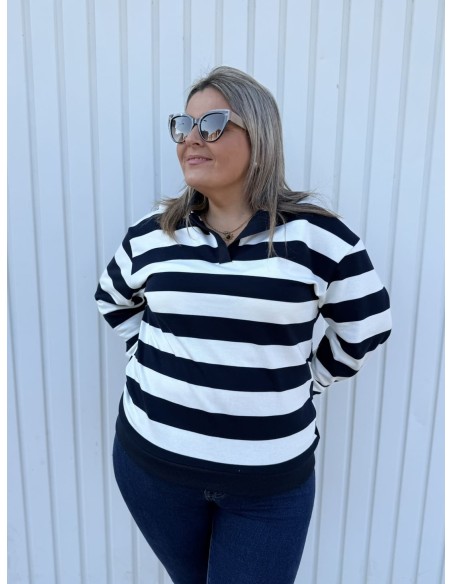 Sudadera Polo Rayas