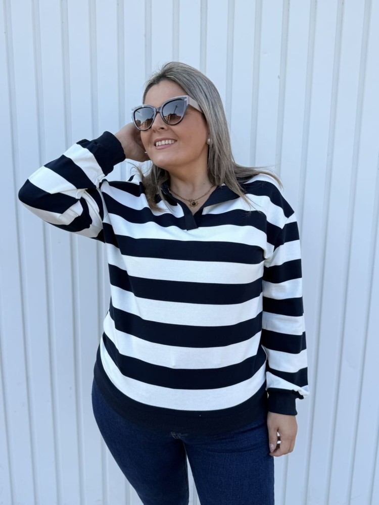 Sudadera Polo Rayas