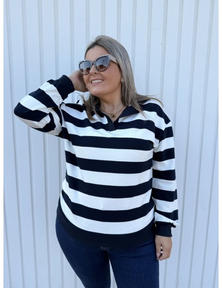 Sudadera Polo Rayas