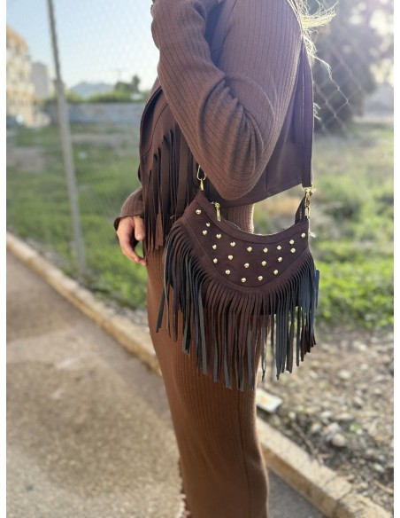 Bolso Flecos Tachas