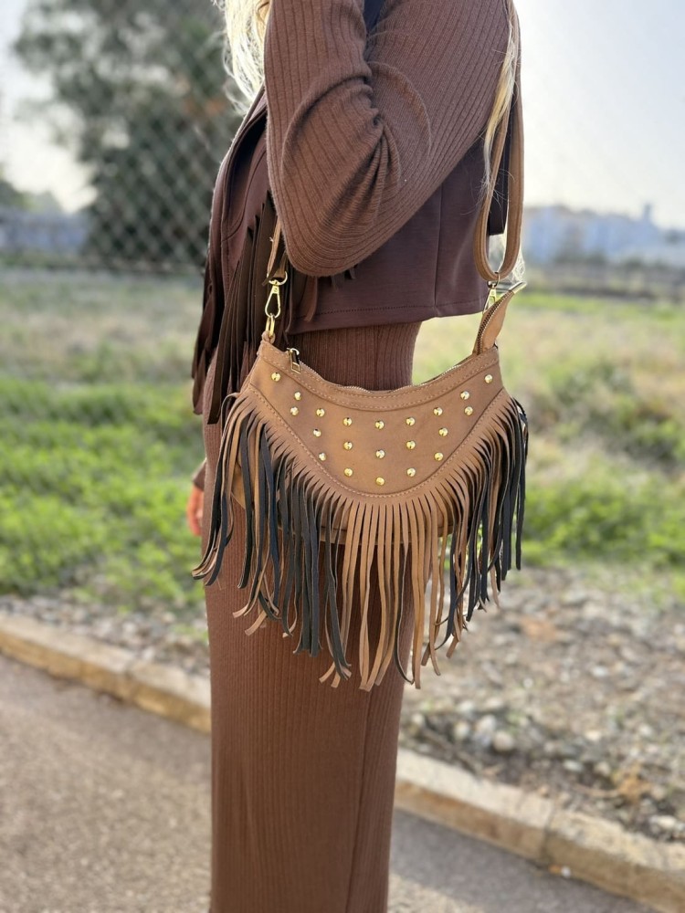 Bolso Flecos Tachas