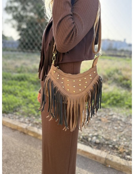 Bolso Flecos Tachas