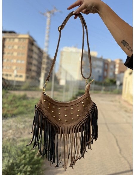 Bolso Flecos Tachas