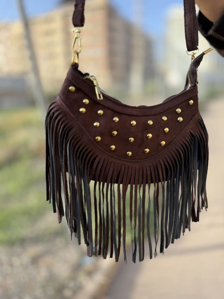 Bolso Flecos Tachas