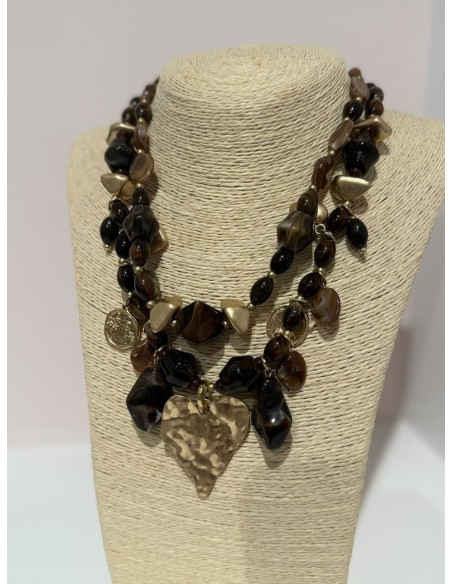 Colgante Corazón Marrón