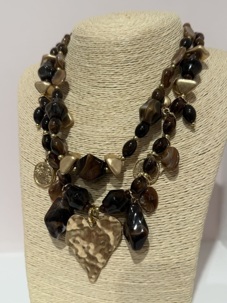 Colgante Corazón Marrón