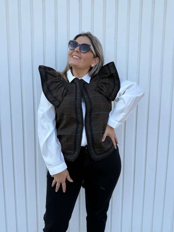 Chaleco Cuadros Volante