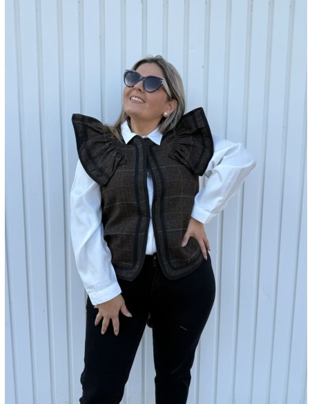 Chaleco Cuadros Volante