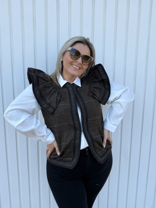 Chaleco Cuadros Volante 2