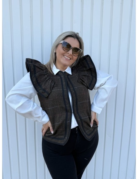 Chaleco Cuadros Volante
