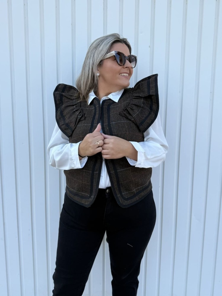 Chaleco Cuadros Volante