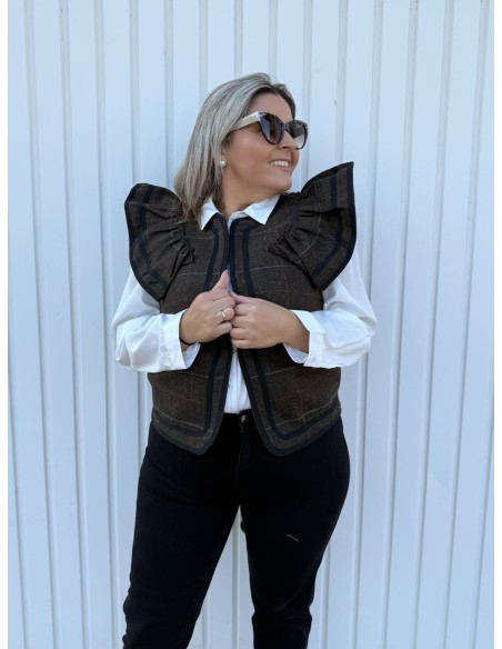 Chaleco Cuadros Volante