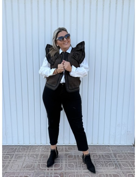 Chaleco Cuadros Volante