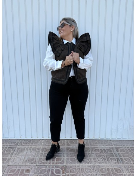 Chaleco Cuadros Volante