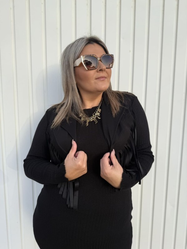 Vestido Chaleco Flecos 2