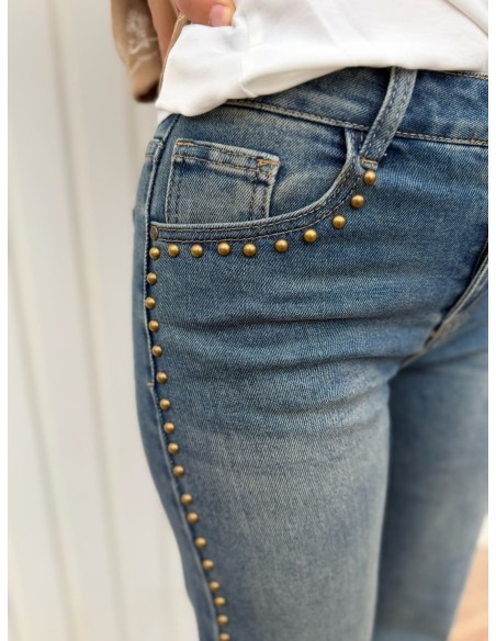 Pantalón Widleg Tachuelas