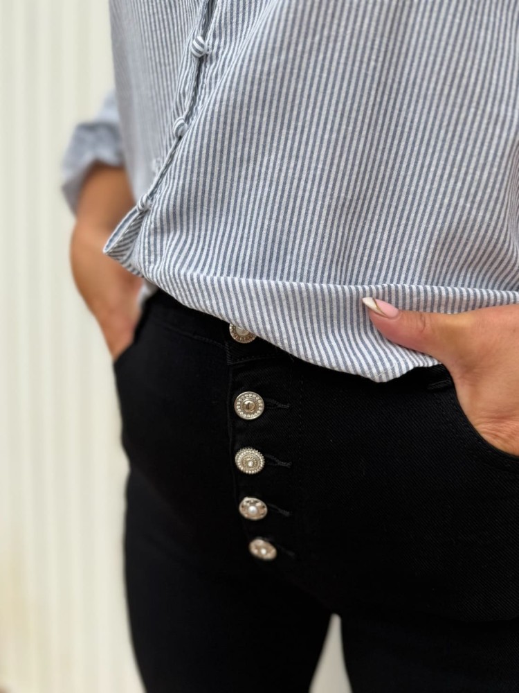 Pantalón Miss Botones Negro