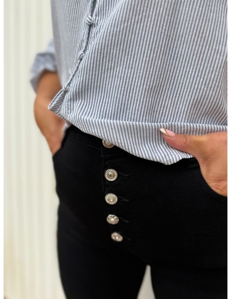 Pantalón Miss Botones Negro