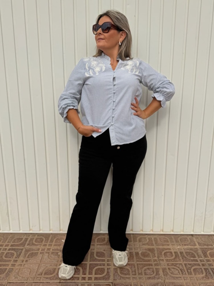 Pantalón Miss Botones Negro