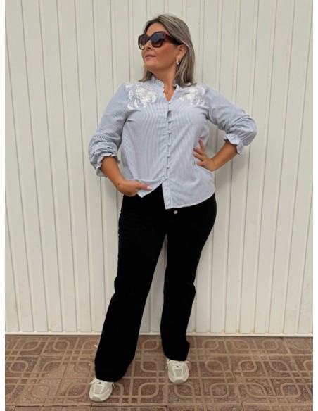 Pantalón Miss Botones Negro