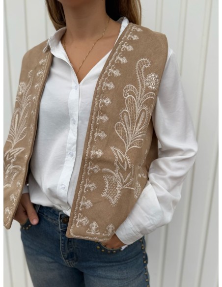 Chaleco Antelina Bordado
