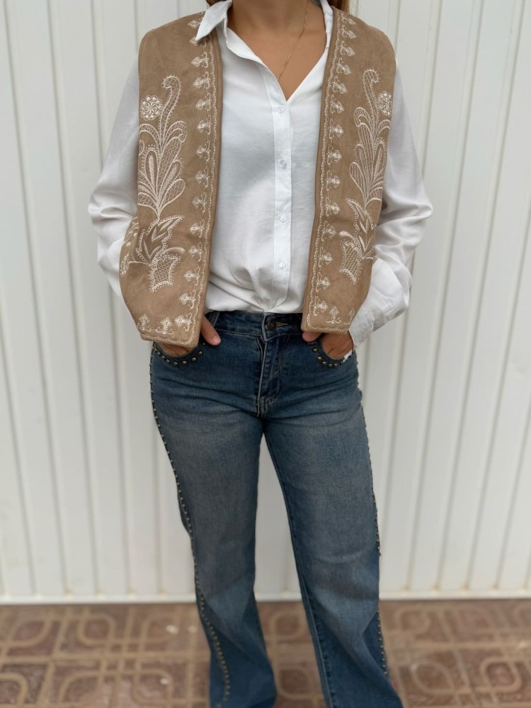 Chaleco Antelina Bordado