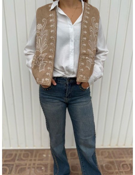 Chaleco Antelina Bordado