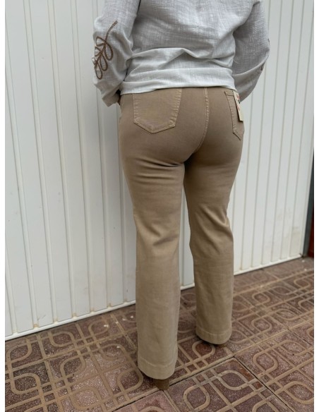 Pantalón Miss Botones Beige