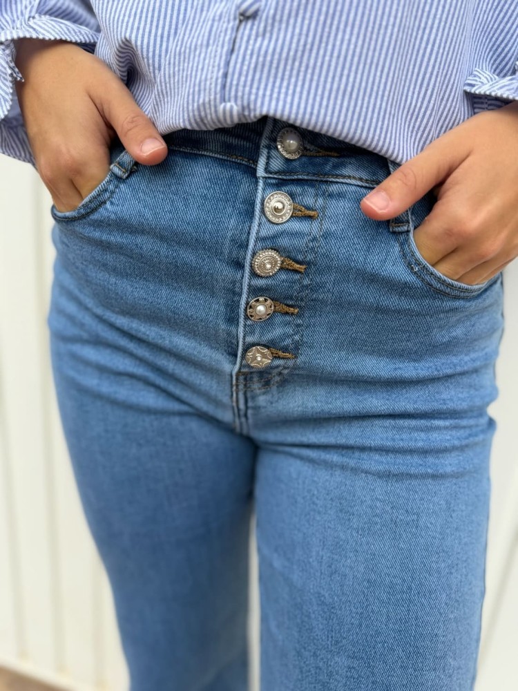 Pantalón Miss Botones Vaquero