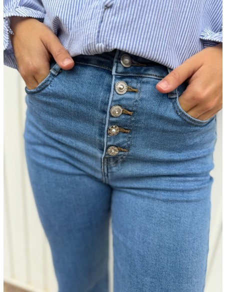 Pantalón Miss Botones Vaquero