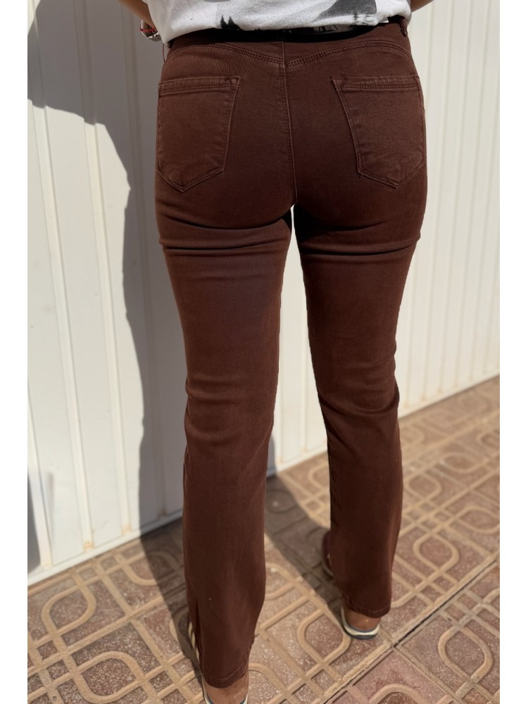 Pantalón Recto Chocolate