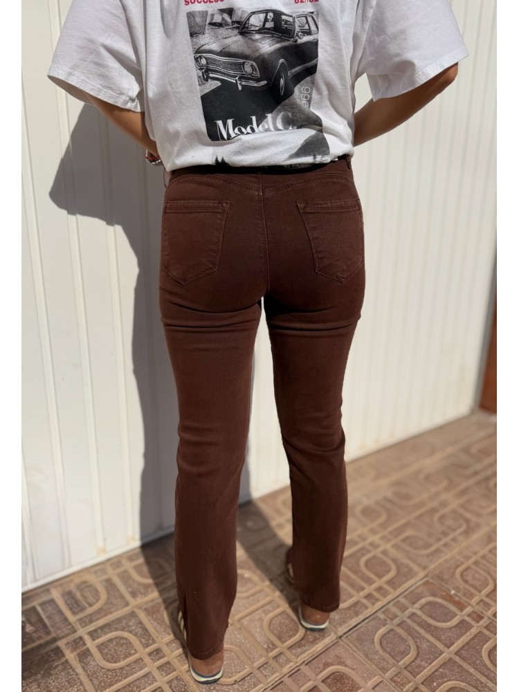Pantalón Recto Chocolate