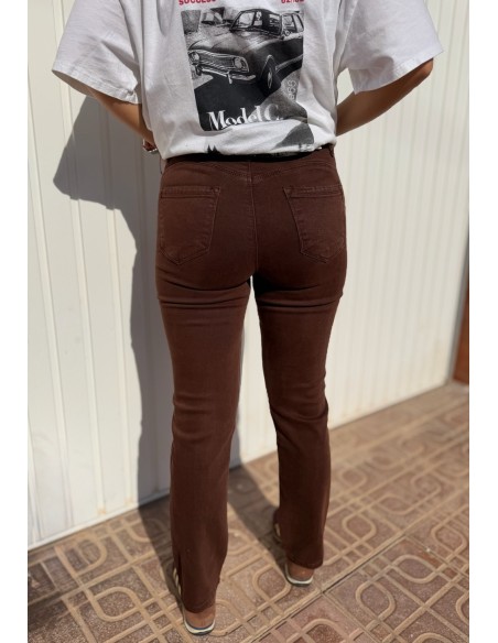 Pantalón Recto Chocolate