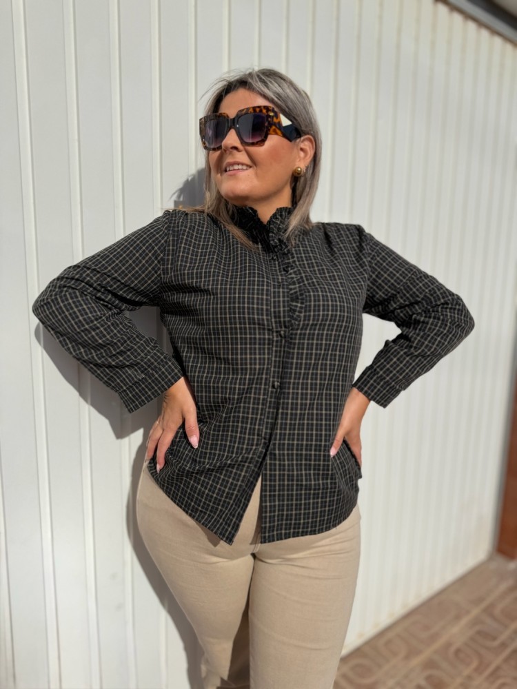 Camisa Vichy Volante