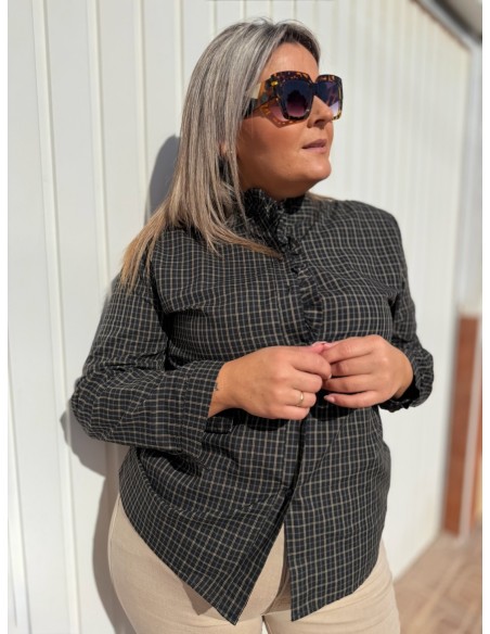 Camisa Vichy Volante