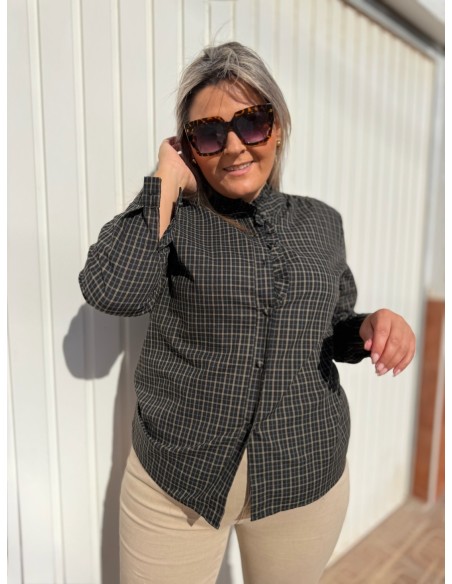 Camisa Vichy Volante